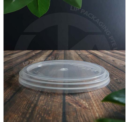 Transparent, 93mm diameter, microwave-safe plastic Lid C12 compatible with MS W2, MS T5, MS T9, and MS T16 containers.