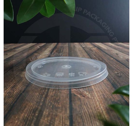 Transparent, 87mm diameter, microwave-safe plastic Lid C06 designed for round MS-W series food containers.