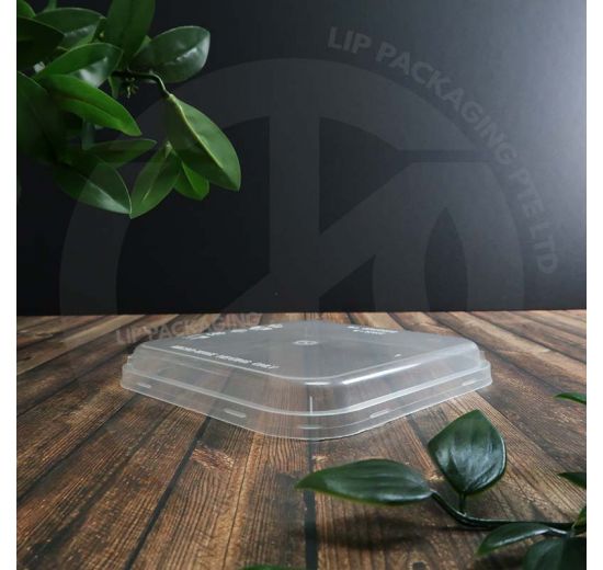 High-top transparent plastic Lid C17HT for MS SQ650 containers, used for food packaging and delivery.