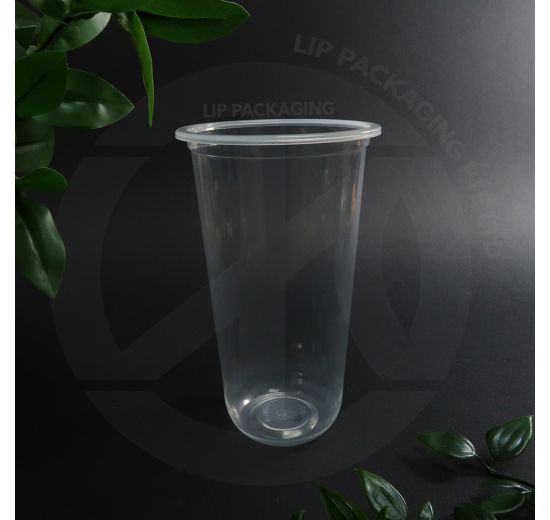 Close-up of the 700ml U700 plastic cup, showing the modern round base design for bubble tea.