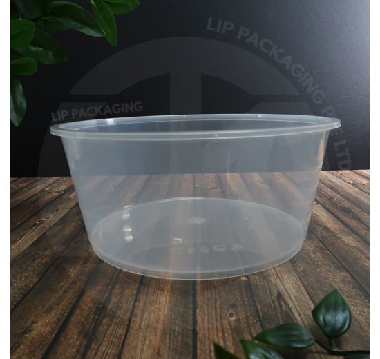 Ultra-large 3000ml transparent round plastic food container MS 3000, microwave safe.