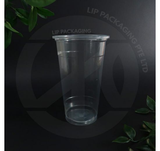 Clear, large capacity 700ml Y700 plastic cup for cold takeaway beverages.