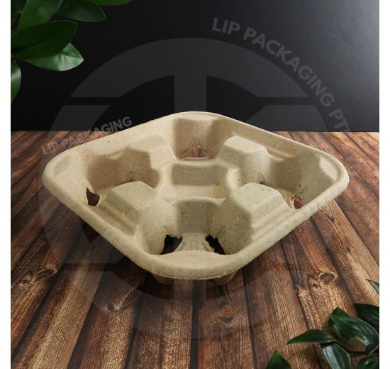 4 Cup Tray Holder (Grey)