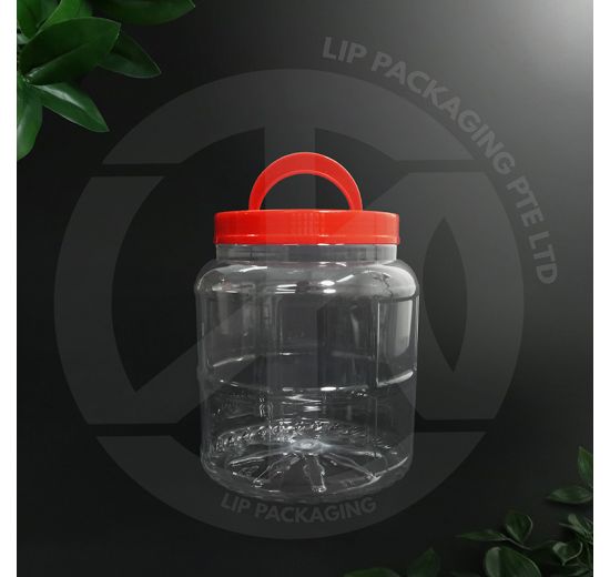 Clear, large PET plastic food container model 4054 with lid, suitable for catering and large volume food packaging.