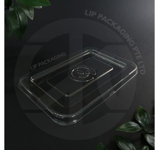 Transparent plastic Lid CSRT-22TR (180x124mm) for sugarcane food containers SRT 500 and SRT 600.