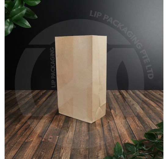 SOS S04 Bag, Brown paper bag, Kraft paper bag, eco-friendly bag, sandwich bag, takeaway bag