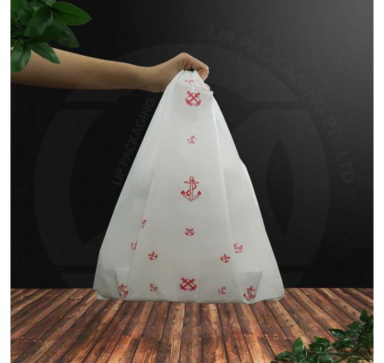 Large Bag with Anchor Print