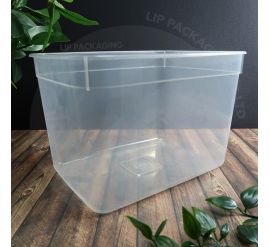 Extra-deep, single-compartment Rectangular Container MS 4000A-FPT base with 3550ml capacity for large soup or bulk liquid takeaway.