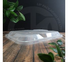 Transparent plastic Lid C31 (283x203mm) with high clearance for MS 1800TC microwave food containers.