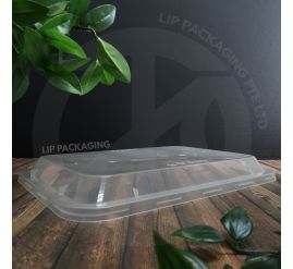 Extra-Tall clear plastic Lid C30XT (27mm height) for the large, rectangular MS 1800A microwave food container.