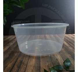 Ultra-large 3000ml transparent round plastic food container MS 3000, microwave safe.