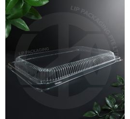 Extra-large transparent plastic Snap-On Lid C9850 for Rectangular Aluminium Tray 9850