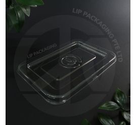 Transparent plastic Lid CSRT-22TR (180x124mm) for sugarcane food containers SRT 500 and SRT 600.
