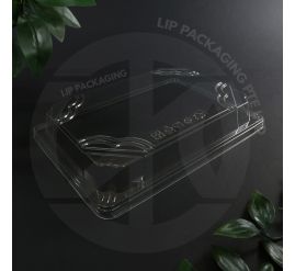 Transparent plastic tray lid, model CSRT-MED, perfectly fits the Medium Sugarcane Tray.