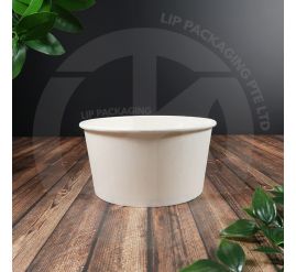 Stack of white, 780ml disposable paper bowls with a plain finish, designed for liquid and hot food takeaway.